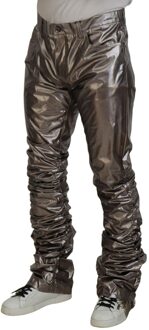 Dolce & Gabbana Gerimpelde Metallic Broek Grijs
