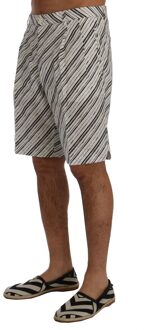 Dolce & Gabbana Gestreepte Casual Shorts Ivoor - EU 44