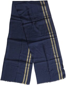 Dolce & Gabbana Gestreepte Viscose Sjaal Donkerblauw - One Size