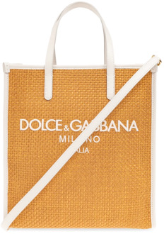 Dolce & Gabbana Geweven shopper tas Dolce & Gabbana , Beige , Dames - ONE Size