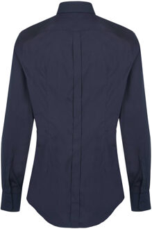 Dolce & Gabbana Gouden Collectie overhemd marineblauw - 15.3 inch