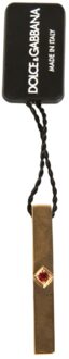 Dolce & Gabbana Gouden Stropdasclip met Robijnaccent Bruin - One Size