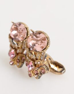 Dolce & Gabbana Gouden Toon 925 Sterling Zilveren Crystal Accessoire Manchetknopen