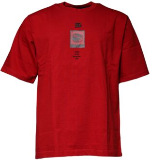 Dolce & Gabbana Graphic T-shirt Korte Mouwen ronde Hals - maat Rood