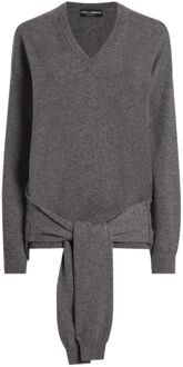 Dolce & Gabbana Grijze Kasjmier Trui - maat EU 34 / UK 6 Grijs