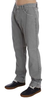 Dolce & Gabbana Grijze Katoenen Straight Fit Jeans Grijs - 34 (Taille)