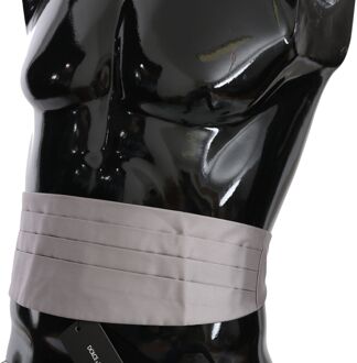 Dolce & Gabbana Grijze Zijde Cummerbund Grijs - EU 50