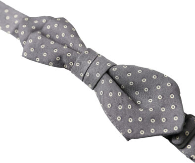 Dolce & Gabbana Grijze Zijde Vlinderdas Grijs - One Size