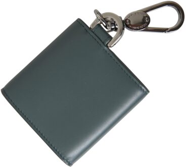 Dolce & Gabbana Groene Leren DG Logo Sleutelhanger Muntportemonnee Sleutelhanger Wallet