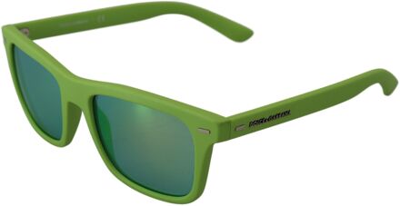 Dolce & Gabbana Groene Rubber Volrand Montuur Zonnebril DG6095 Acid - One Size