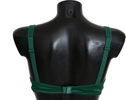 Dolce & Gabbana Groene Zijde Stretch Bloemen Kant Bh Ondergoed - maat Veelkleurig