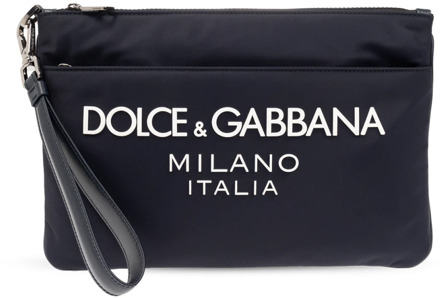 Dolce & Gabbana Handtas met logo Dolce & Gabbana , Blue , Heren - ONE Size