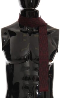 Dolce & Gabbana Heren Bordeaux Zijden Kroon Chili Sjaal Veelkleurig - One Size