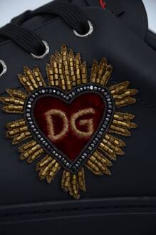Dolce & Gabbana Heren Geborduurde Lage Sneakers Zwart