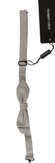 Dolce & Gabbana Heren Grijs 100% Zijden Faille Verstelbare Hals Strik Papillon Veelkleurig - One Size