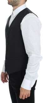 Dolce & Gabbana Heren Grijs Wollen Stretch Jasje Vest - M