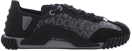 Dolce & Gabbana Heren NS1 Coated Sneakers Zwart Dolce & Gabbana , Black , Heren - 41 1/2 Eu,42 1/2 EU