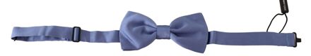 Dolce & Gabbana Heren Paarse 100% Zijde Verstelbare Nek Papillon Strik - One Size