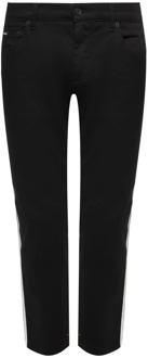 Dolce & Gabbana Heren Side Stripe Jeans Dolce & Gabbana , Black , Heren