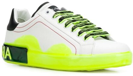 Dolce & Gabbana Heren Witte Kalfsleren Sneakers - maat EU 43 / UK 9
