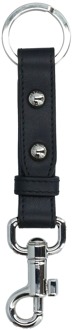 Dolce & Gabbana Heren Zwarte Leren Sleutelhanger - One Size