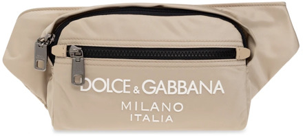 Dolce & Gabbana Heuptas met logo Dolce & Gabbana , Beige , Heren - ONE Size