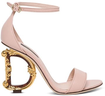 Dolce & Gabbana Hoge hakken leren sandalen Dolce & Gabbana , Pink , Dames - 37 1/2 Eu,39 Eu,41 Eu,36 Eu,38 1/2 Eu,40 EU