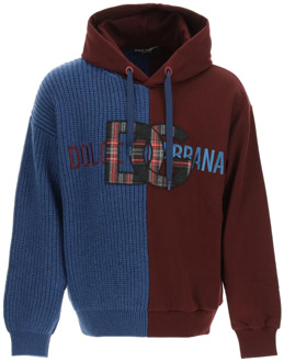 Dolce & Gabbana Hooded Sweatshirt in Gemengde Techniek Dolce & Gabbana , Multicolor , Heren