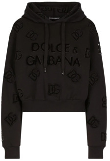 Dolce & Gabbana Hoodie met perforaties Dolce & Gabbana , Black , Dames - S
