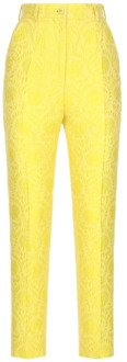 Dolce & Gabbana Jacquard Pantalons Dolce & Gabbana , Yellow , Dames - L,M,S,Xs