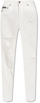 Dolce & Gabbana Jeans met vintage effect Dolce & Gabbana , White , Dames - M,S,Xs,3Xs,2Xs