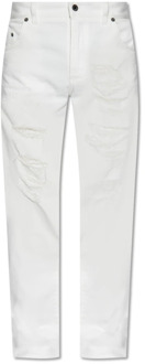 Dolce & Gabbana Jeans met vintage-effect Dolce & Gabbana , White , Heren - Xl,L,M