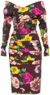 Dolce & Gabbana Jurk met bloemenmotief Dolce & Gabbana , Multicolor , Dames - L,M,S,Xs,2Xs