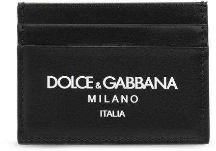 Dolce & Gabbana Kaarthouder met logo Dolce & Gabbana , Black , Heren - ONE Size