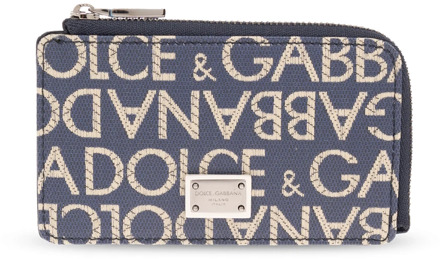 Dolce & Gabbana Kaarthouder met logo Dolce & Gabbana , Blue , Dames - ONE Size