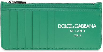 Dolce & Gabbana Kaarthouder met logo Dolce & Gabbana , Green , Dames - ONE Size