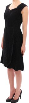 Dolce & Gabbana Kant A-lijn Jurk Hartvormige Halslijn Zwart - EU 40 / UK 12
