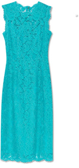 Dolce & Gabbana Kant mouwloze jurk Dolce & Gabbana , Blue , Dames - M,S,Xs