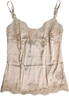 Dolce & Gabbana Kantafgewerkte Camisole - maat Ivoor