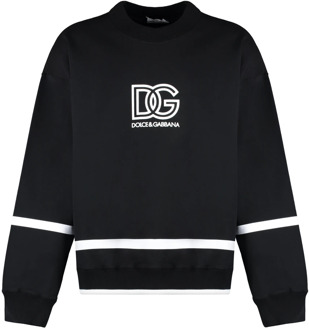 Dolce & Gabbana Katoenen Crew-Neck Sweatshirt Dolce & Gabbana , Black , Heren - XS