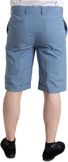 Dolce & Gabbana Katoenen Korte Broek Middenlengte Stijl Blauw - EU 50