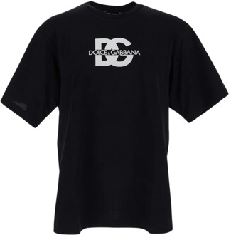 Dolce & Gabbana Katoenen Logo T-Shirt Dolce & Gabbana , Black , Heren - M,S