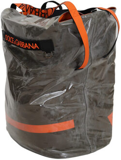 Dolce & Gabbana katoenen mannen grote stof groen winkelen Tote herentas - maat Zwart