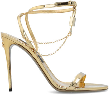 Dolce & Gabbana ‘Keira’ sandalen met hak Dolce & Gabbana , Yellow , Dames - 37 1/2 Eu,38 1/2 Eu,36 Eu,36 1/2 Eu,35 EU
