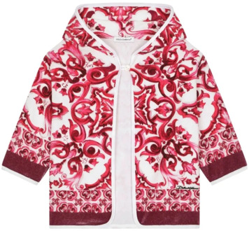Dolce & Gabbana Kinderen Seawear Badjas Roze Majolica Dolce & Gabbana , Multicolor , Dames - L,M,S