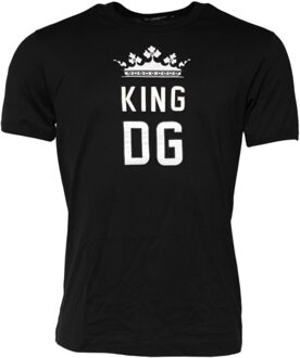 Dolce & Gabbana King Dg Graphic T-shirt - maat Zwart