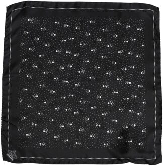 Dolce & Gabbana Klassiek Gepunkt Pocketvierkant - maat Zwart