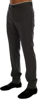 Dolce & Gabbana Klassiek Pasvorm Pinstripe Broek - maat Grijs