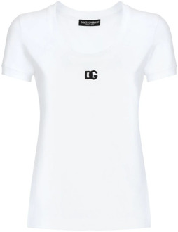 Dolce & Gabbana Klassiek T-shirt Dolce & Gabbana , White , Dames - L,M,S,Xs,2Xs