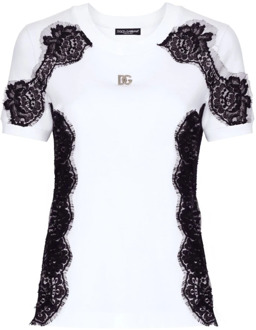 Dolce & Gabbana Klassiek T-Shirt Dolce & Gabbana , White , Dames - XS